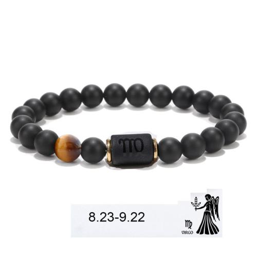 Bracelet de bijou en agate , avec Gemme synthétique, unisexe & styles différents pour le choix, plus de couleurs à choisir, Longueur:19 cm, Vendu par PC