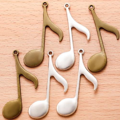 Tibetan Style Pendants, Music Note, plated, DIY, more colors for choice, 55x28mm, 100PC/Bag, Sold By Bag