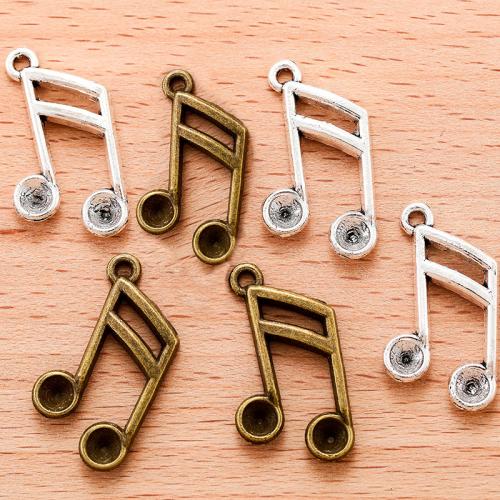 Zink Alloy Halsband, Music Note, plated, DIY, fler färger för val, 21x14mm, 100PC/Bag, Säljs av Bag