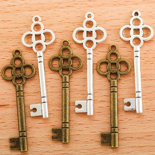 Zinc Alloy Key Pendants plated DIY Sold By Bag