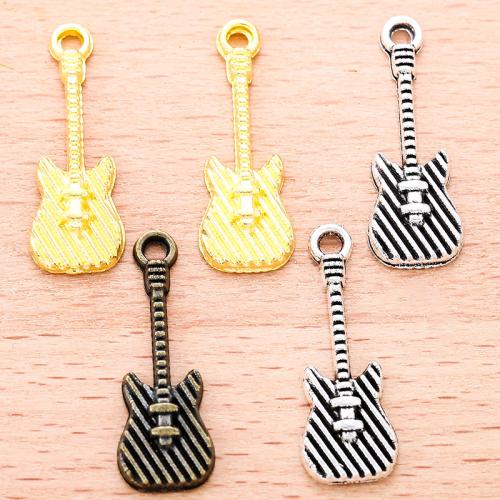 Musical Instrument Shaped Zinc Alloy Pendants Guitar plated DIY Sold By Bag