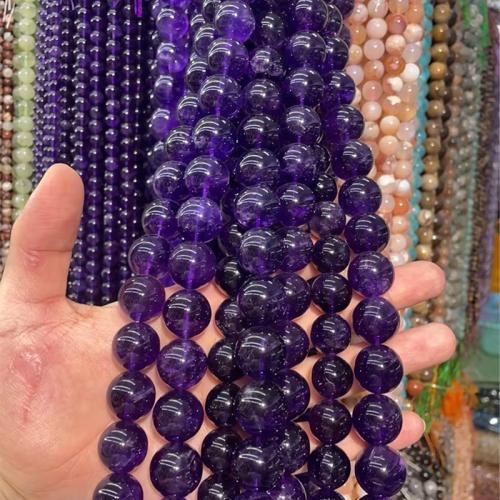 Natural Amethyst Beads, Round, DIY, 18mm, Sold Per Approx 38-40 cm Strand