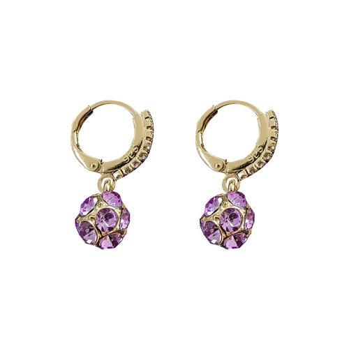 Tibetan Style Huggie Hoop Drop Earring, gold color plated, micro pave cubic zirconia & for woman, 10x25mm, Sold By Pair