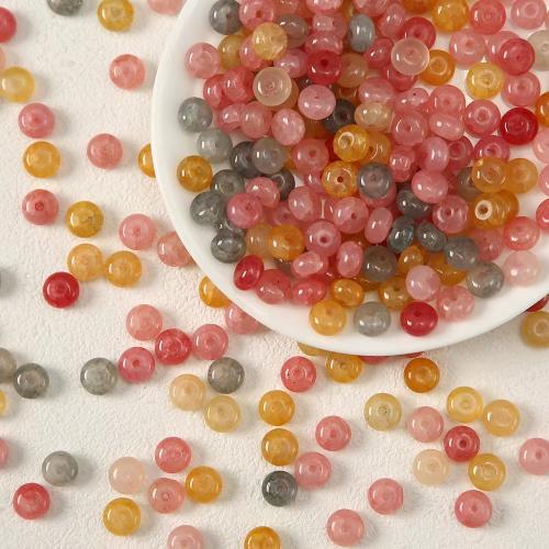 Perles en verre de mode, Des billes de verre, Plat rond, DIY, plus de couleurs à choisir, 5x8mm, Environ 50PC/sac, Vendu par sac