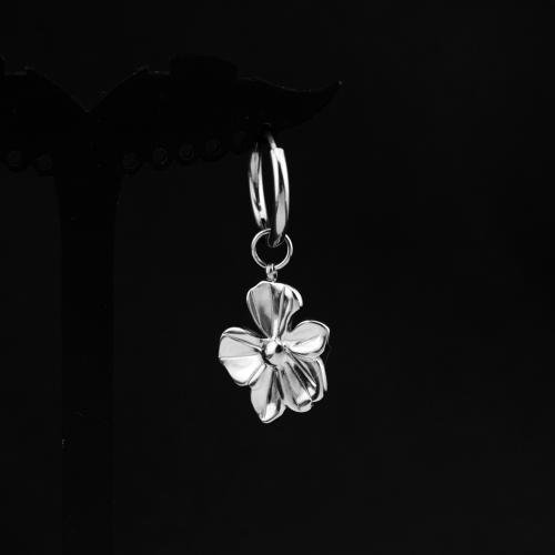 Edelstahl-Hebel zurück-Ohrring, 304 Edelstahl, Blume, Modeschmuck & verschiedene Stile für Wahl & für Frau, 12x14mm, verkauft von PC