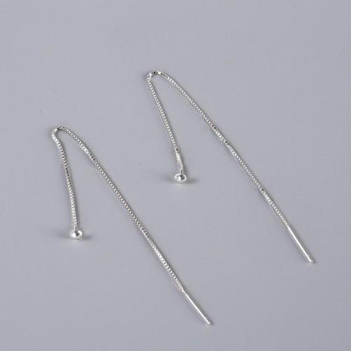 Argent sterling 925 ficelle de boucle d'oreille, DIY & styles différents pour le choix, Vendu par paire