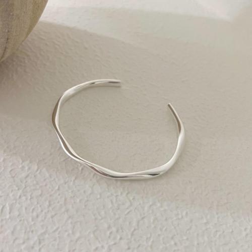 Sterling Silver Βραχιόλια, 925 ασημένιο ασήμι, κοσμήματα μόδας & για τη γυναίκα, Εσωτερική διάμετρος:Περίπου 52mm, Sold Με PC