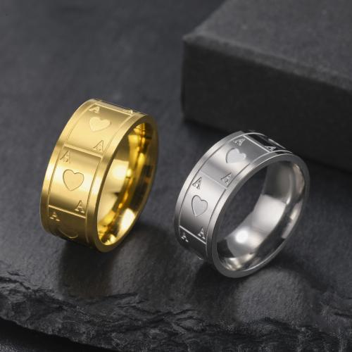 Anillos para Parejas, acero inoxidable 304, Joyería & unisexo & diverso tamaño para la opción, más colores para la opción, Vendido por UD