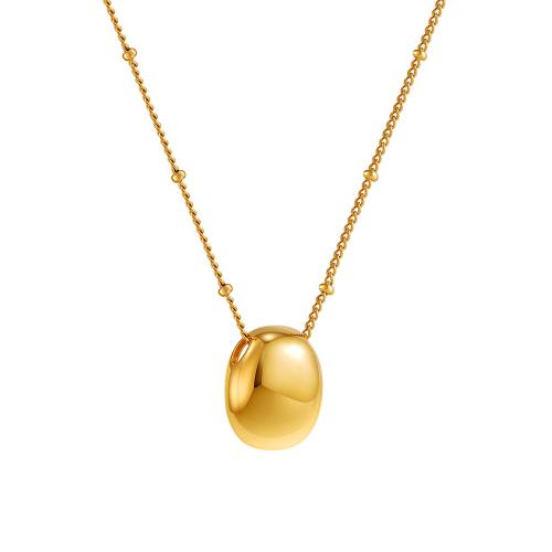 Collier de bijoux en acier inoxydable, Acier inoxydable 304, avec 6cm chaînes de rallonge, Plaqué or 18K, bijoux de mode & pour femme, doré, 15x19mm, Vendu par Environ 40 cm brin