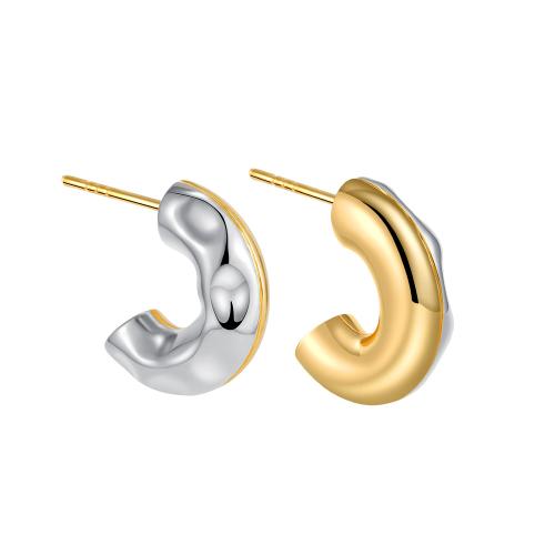 Boucle d'oreille de gaujon en acier inoxydable, Acier inoxydable 304, bijoux de mode & pour femme, plus de couleurs à choisir, 12x17mm, Vendu par paire