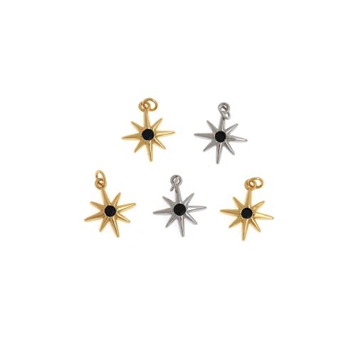 Brass Jewelry Pendants, Eight Point Star, plated, DIY, more colors for choice, nickel, lead & cadmium free, 18x12.80x2.20mm, Sold By PC