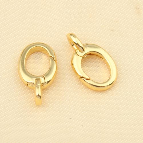 Brass Sieraden Sluitingen, Messing, gold plated, DIY, nikkel, lood en cadmium vrij, 16x9x2.30mm, Verkocht door PC