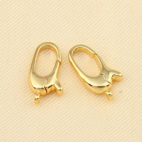 Brass Jewelry Clasps, gold color plated, DIY, nickel, lead & cadmium free, 14x7x1.80mm, Sold By PC