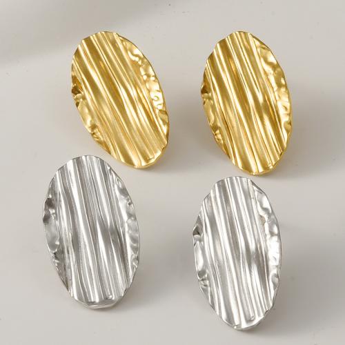 Stainless Steel Stud Earrings 304 Stainless Steel plated for woman Sold By Pair