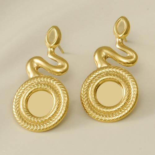 Boucle d'oreille de gaujon en acier inoxydable, Acier inoxydable 304, Rond, Placage, pour femme, plus de couleurs à choisir, Vendu par paire