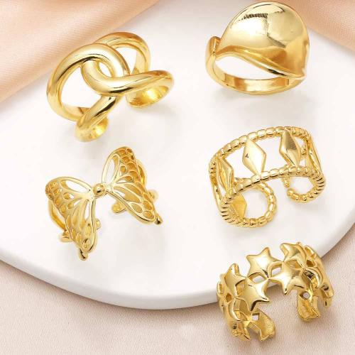 Brass Finger Ring gold color plated fashion jewelry golden nickel lead & cadmium free Sold By PC