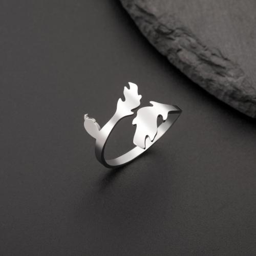 Stainless Steel Finger Ring, 304 Stainless Steel, plated, fashion jewelry, more colors for choice, Sold By PC