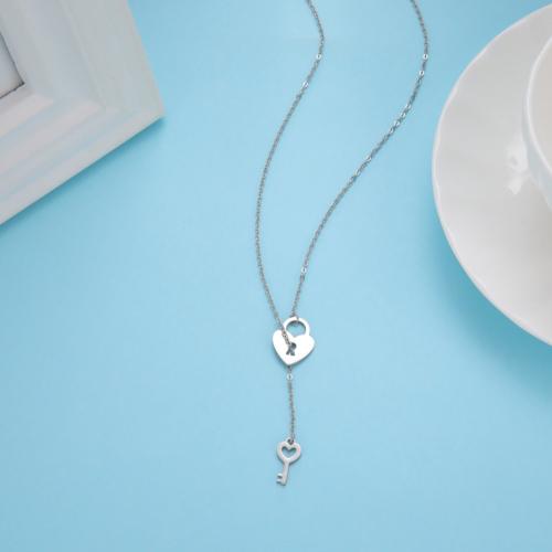 Stainless Steel Jewelry Necklace 304 Stainless Steel with 5cm extender chain plated fashion jewelry Length 45 cm Sold By PC