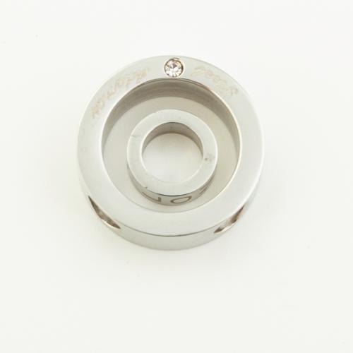 Stainless Steel Pendants, 304 Stainless Steel, 2 pieces & DIY, original color, 19x19mm, Hole:Approx 13mm, Sold By Set