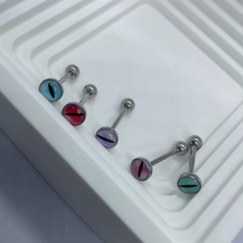 Stainless Steel Tongue Ring, 304 Stainless Steel, Unisex & different size for choice & enamel, more colors for choice, Sold By PC