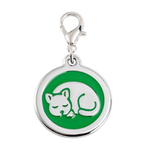 Tibetan Style Pet Tag, plated, DIY & epoxy gel, more colors for choice, 25mm, Sold By PC