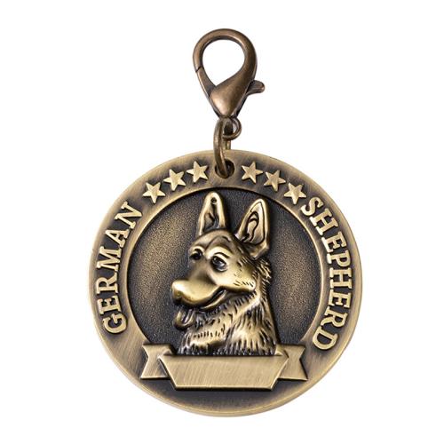 Tibetan Style Pet Tag, plated, DIY & different designs for choice, golden, 40mm, Sold By PC