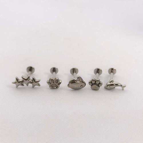 Fashion Personality Body Piercing Jewelry And Accessories, Titanium Steel, Unisex & different size for choice & different styles for choice, original color, Sold By PC