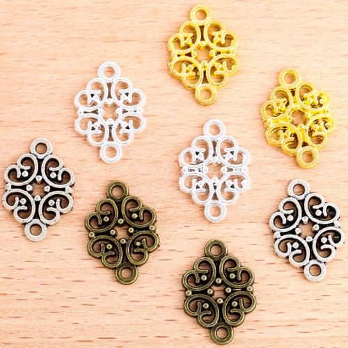 Tibetan Style Connector, plated, DIY & 1/1 loop & hollow, more colors for choice, 20x13mm, 100PC/Bag, Sold By Bag