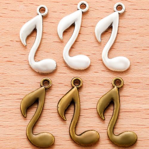 Zinc Alloy Pendants Music Note plated DIY Sold By Bag