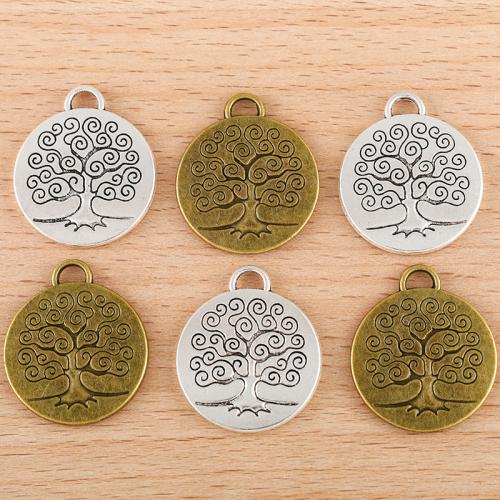 Zinc Alloy Pendants Round plated DIY Sold By Bag