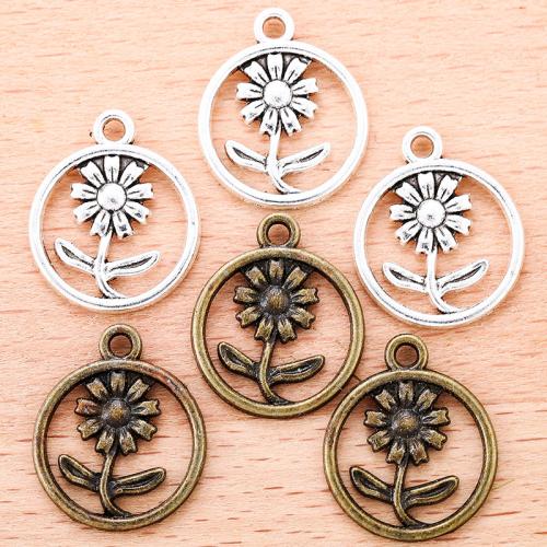 Zinc Alloy Pendants Round plated DIY Sold By Bag