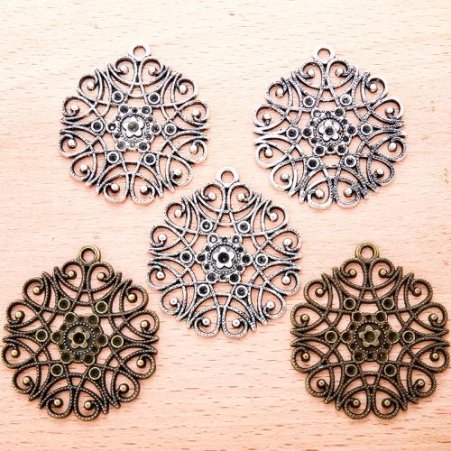 Zinc Alloy Flower Pendants plated DIY & hollow Sold By PC