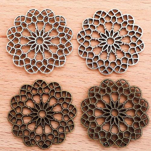 Tibetan Style Flower Pendants, plated, DIY & hollow, more colors for choice, 39x39mm, Sold By PC