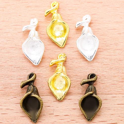 Tibetan Style Flower Pendants, plated, DIY, more colors for choice, 19x9mm, Sold By PC