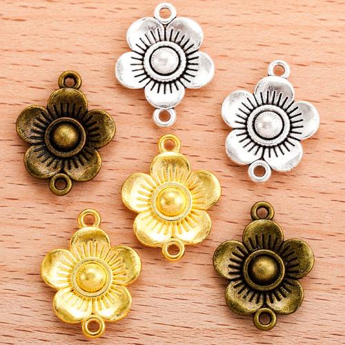 Flower Tibetan Style Connector, plated, DIY & 1/1 loop, more colors for choice, 22x17mm, Sold By PC