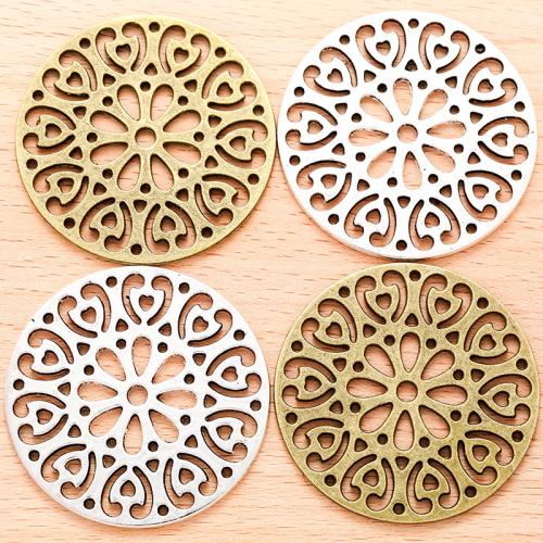 Zinc Alloy Hollow Pendants Round plated DIY Sold By PC