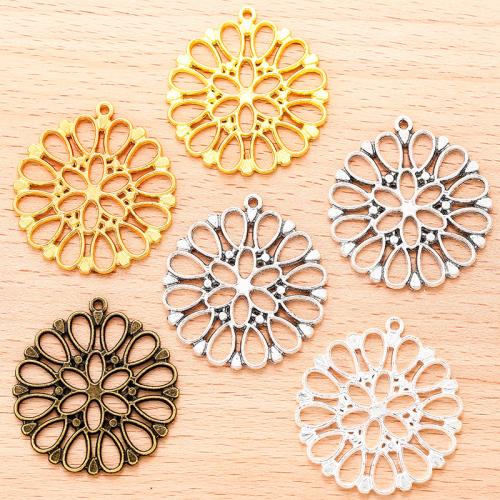 Tibetan Style Flower Pendants, plated, DIY, more colors for choice, 36x33mm, Sold By PC