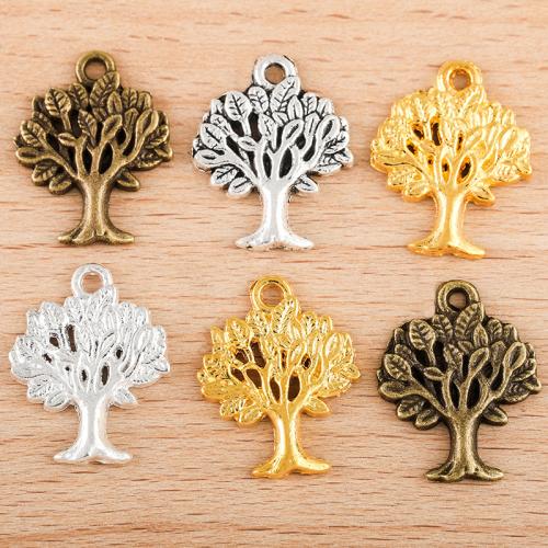 Tibetan Style Pendants, Tree, plated, DIY, more colors for choice, 21x16mm, Sold By PC