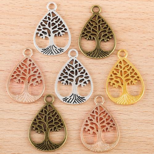 Sinc Alloy Pendants, Teardrop, plátáilte, DIY, dathanna níos mó le haghaidh rogha, 32x21mm, 100PC/Mála, Díolta De réir Mála