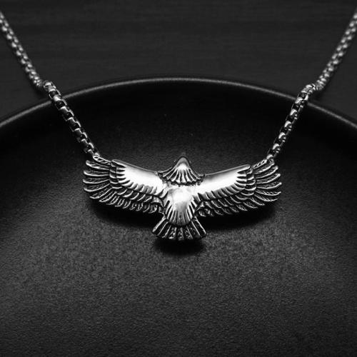 Stainless Steel Jewelry Necklace, 304 Stainless Steel, Eagle, fashion jewelry & different styles for choice & for man, Sold By PC