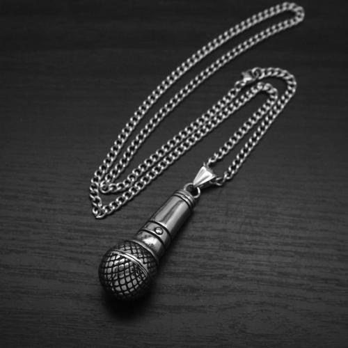 Stainless Steel Jewelry Necklace, 304 Stainless Steel, microphone, Unisex & different size for choice & different styles for choice, Sold By PC