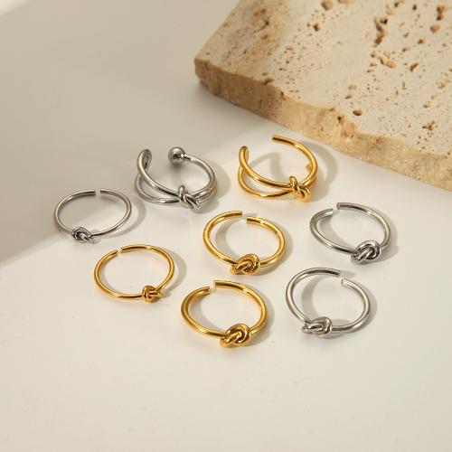 Vinger Ring in edelstaal, 304 roestvrij staal, mode sieraden & verschillende stijlen voor de keuze & voor vrouw, meer kleuren voor de keuze, Verkocht door PC