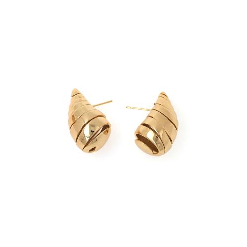 Brass Stud Earring Teardrop gold color plated fashion jewelry & for woman nickel lead & cadmium free Sold By Pair