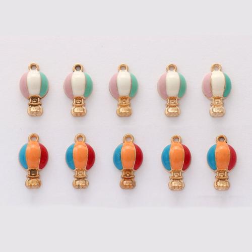 Tibetan Style Enamel Pendants, Hot Balloon, gold color plated, DIY, more colors for choice, nickel, lead & cadmium free, 9x18mm, Approx 100PCs/Bag, Sold By Bag