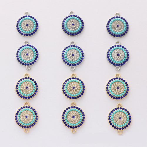 Evil Eye Hangers, Zinc Alloy, plated, DIY & verschillende stijlen voor de keuze & met strass, meer kleuren voor de keuze, nikkel, lood en cadmium vrij, Ca 100pC's/Bag, Verkocht door Bag