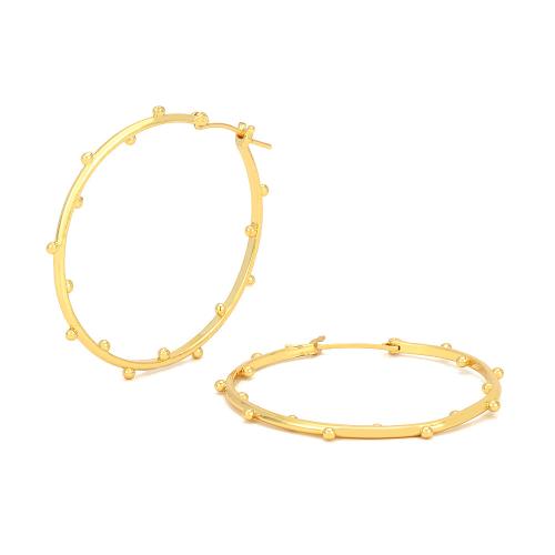 Brass Hoop Earring gold color plated fashion jewelry & for woman nickel lead & cadmium free Sold By Pair