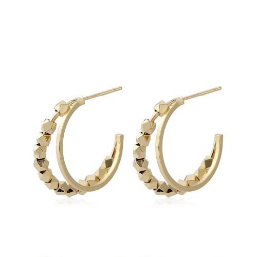 Brass Stud Earring plated for woman Sold By Pair