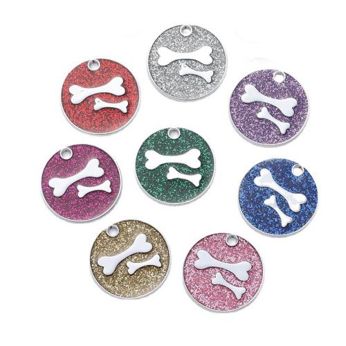 Tibetan Style Pet Tag, plated, DIY & different styles for choice & epoxy gel, more colors for choice, 25mm, Sold By PC