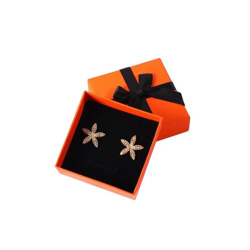 Jewelry Gift Box, Paper, with Sponge, dustproof & multifunctional & different size for choice, orange, Sold By PC