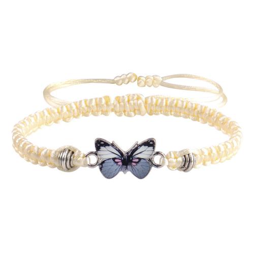 Bijoux bracelet en acier inoxydable, Acier inoxydable 304, avec corde de coton, fait à la main, pour femme, plus de couleurs à choisir, Longueur:Environ 16 cm, Vendu par PC